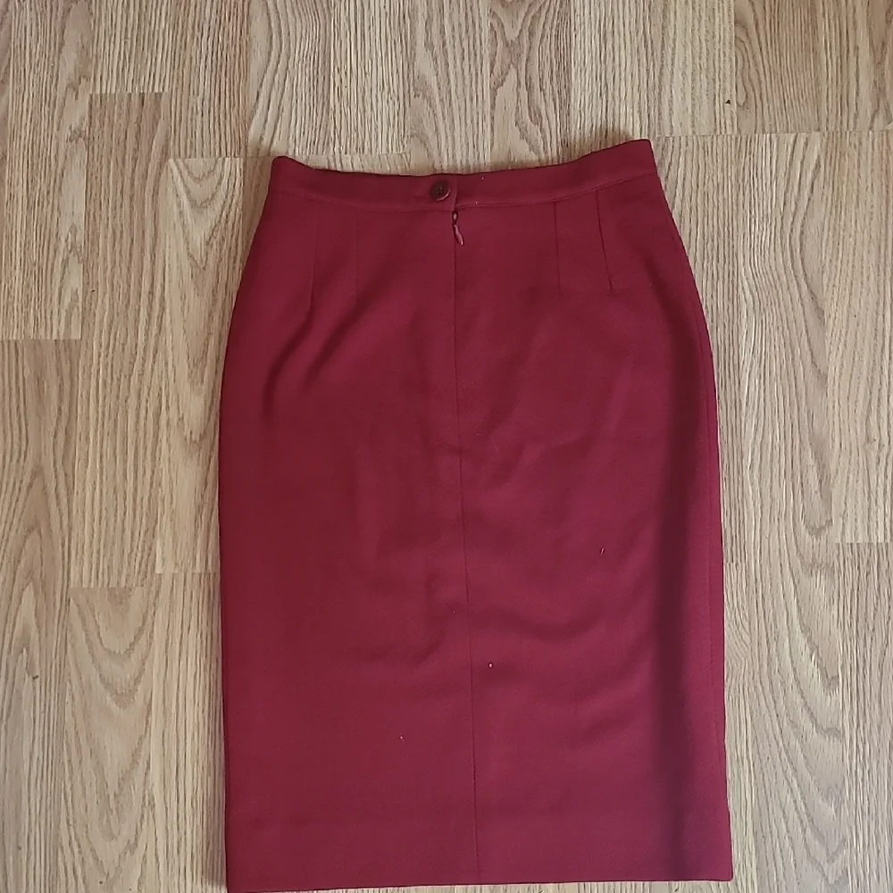 Sonia Rykiel Red Knee-Length Pencil Skirt for Work - Picture 3 of 6
